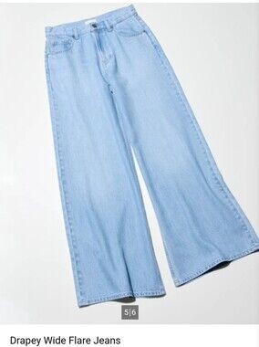 Drapey Wide Flare Jeans